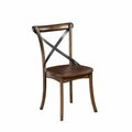 Alpine Furniture Arendal Side Chair, Burnished Dark Oak 5672-02